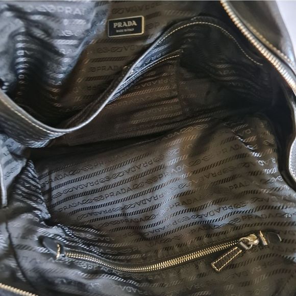 Prada Leather Satchel/Shoulder Bag Black EUC - Picture 10 of 14